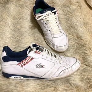 Mens size 8 white lacoste tennis shoes